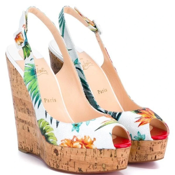 Christian Louboutin Shoes - 🔥 Christian Louboutin UNE PLUME SLING 140 CALF HAWAII/PATENT
